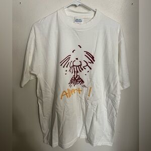 WILD GOOSE COMPANY Vintage Albert Graphic T Shirt White Maroon Yellow Men's Sz L